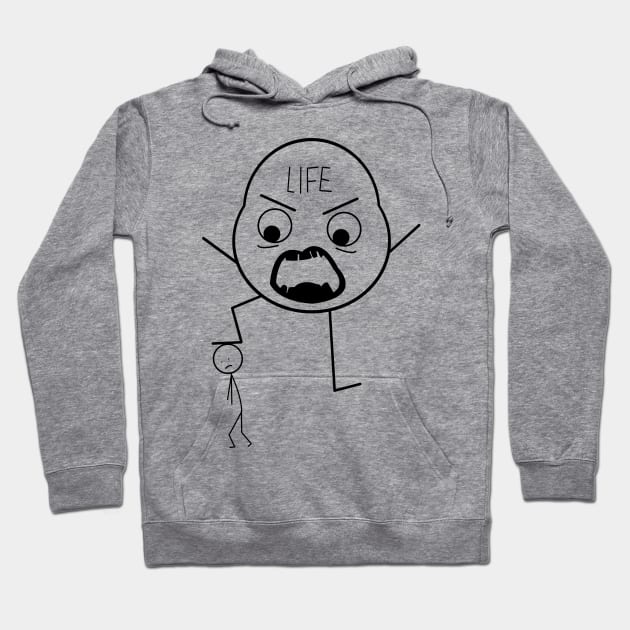 Guy with bad life - stick figures Hoodie by bubble_designer